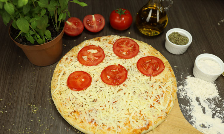 ingredientes para una pizza casera